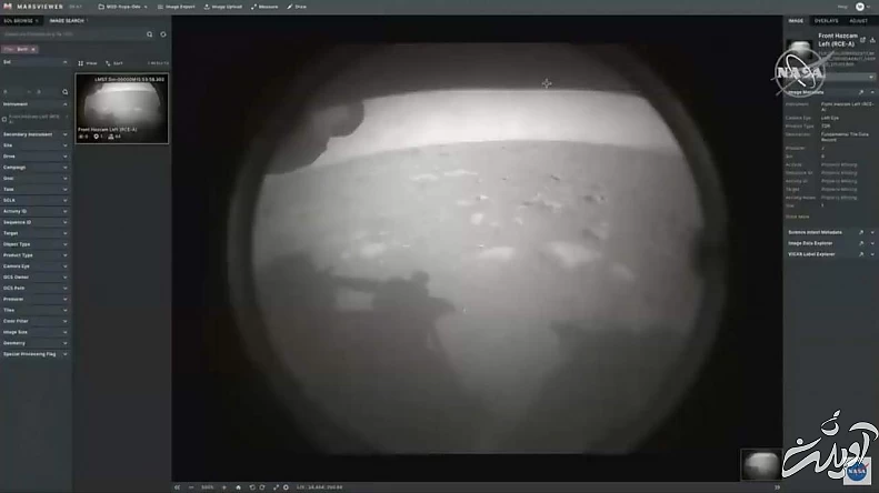 نخستین تصویر ارسالی مریخ نورد پرسویرنس